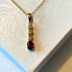 Elegant Ruby and Diamond necklace